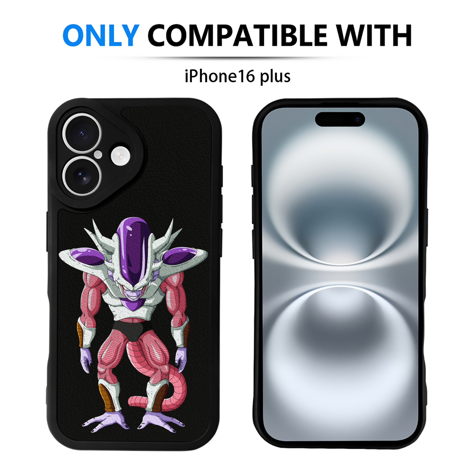 （画像用） ドラゴンボール フリーザ DRAGON BALL Frieza 【iPhone 16シリーズ対応】シリコンスマホケース（レザー調） 材質：シリコン
